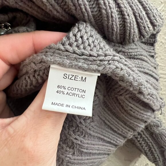 ❤️ Grey Chunky Knit Sweater - Picture 4 of 6